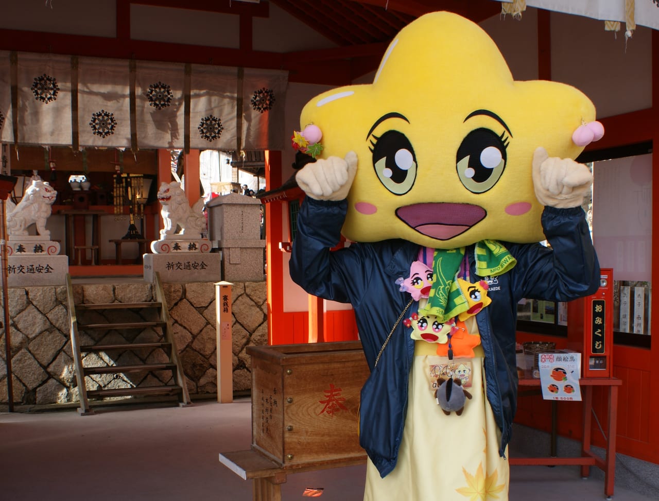 阿賀神社（太郎坊宮）へと初詣をする永源寺かえでのイメージ１