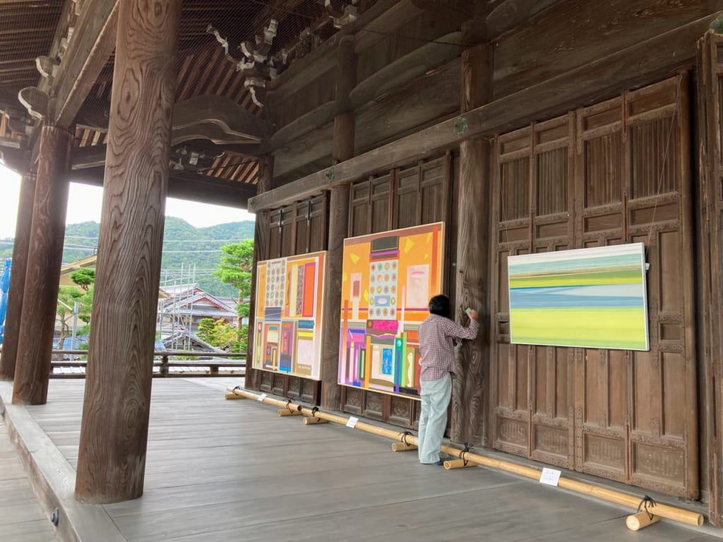 第18回 文拳の会 弘誓寺絵画展「古刹と絵画/美のコラボレーション」1