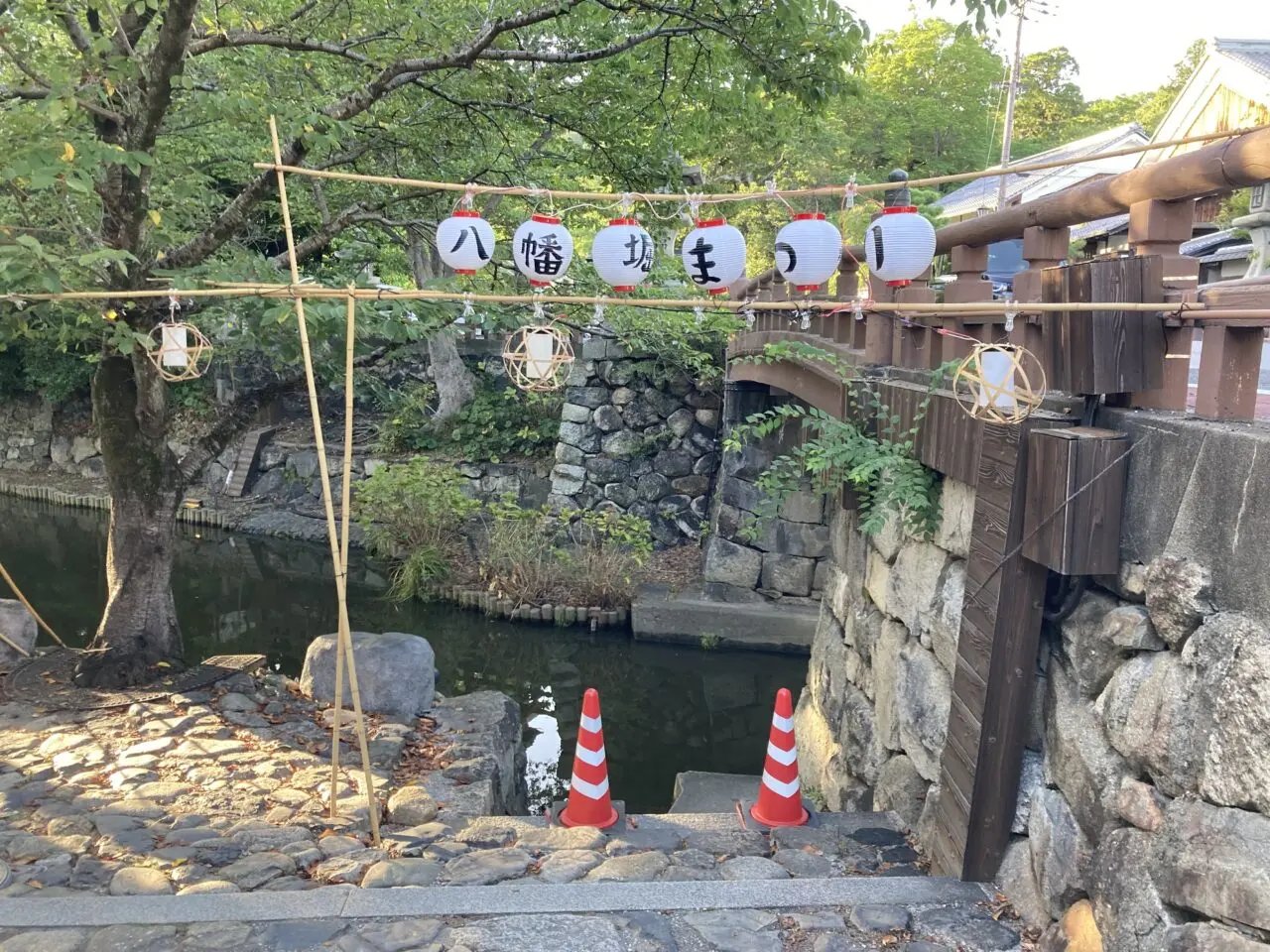 八幡堀竹やぐらライトアップ2