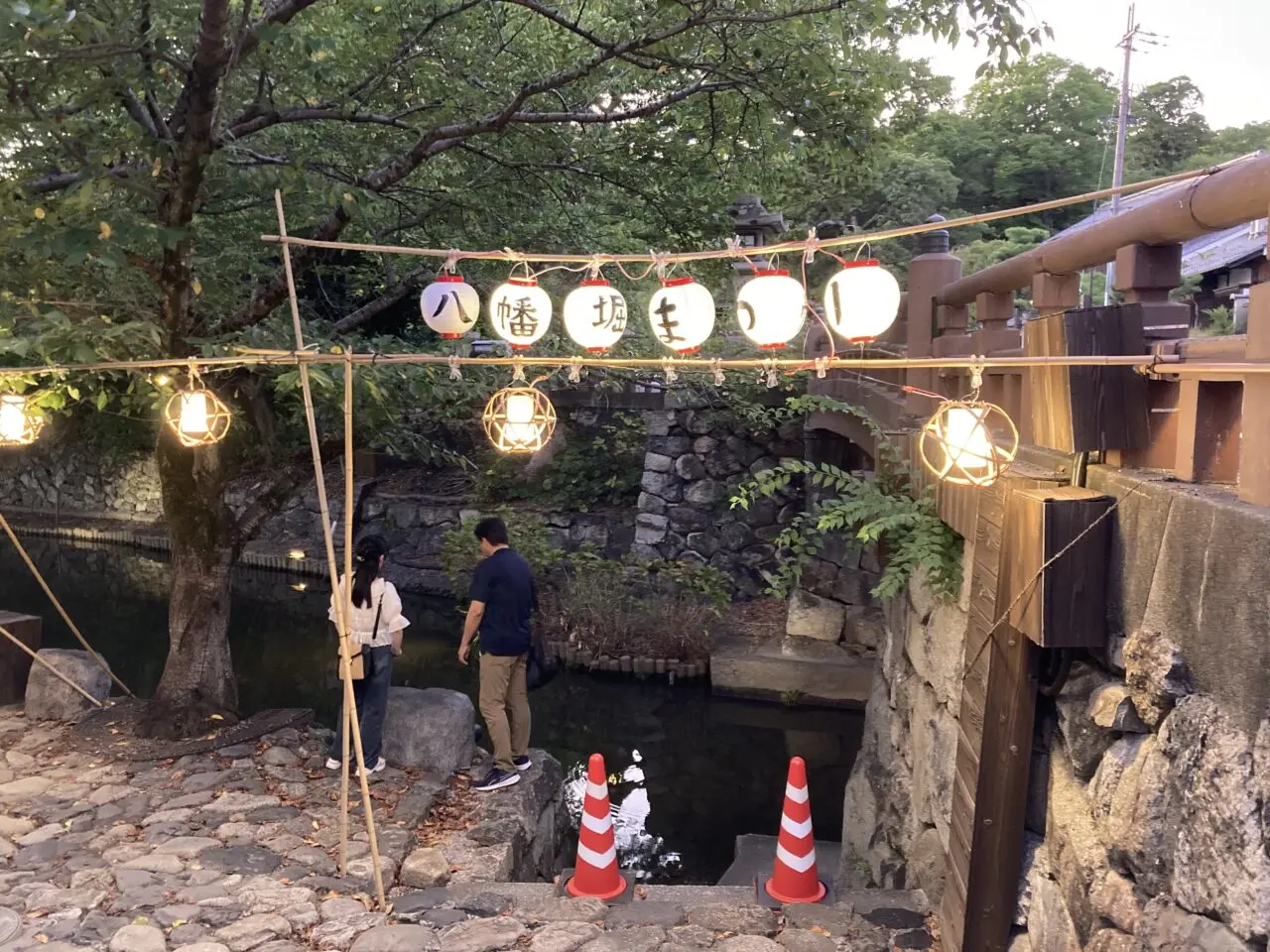 八幡堀竹やぐらライトアップ3