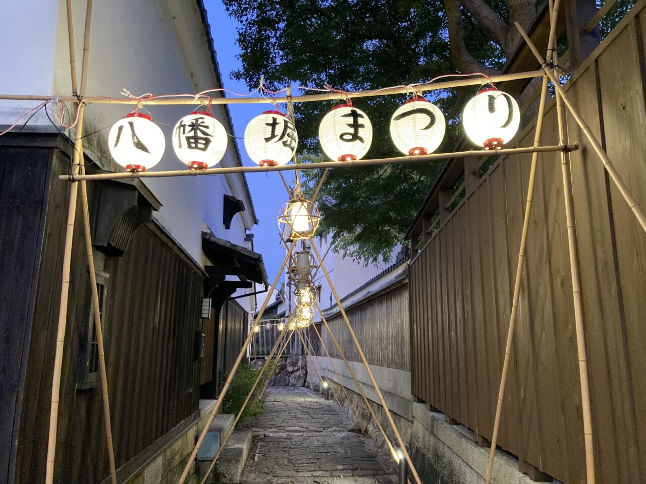 八幡堀竹やぐらライトアップ5